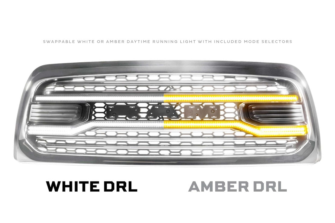 Calandre de feux de route à LED XBG pour Dodge Ram HD (13-18) (chromée)
