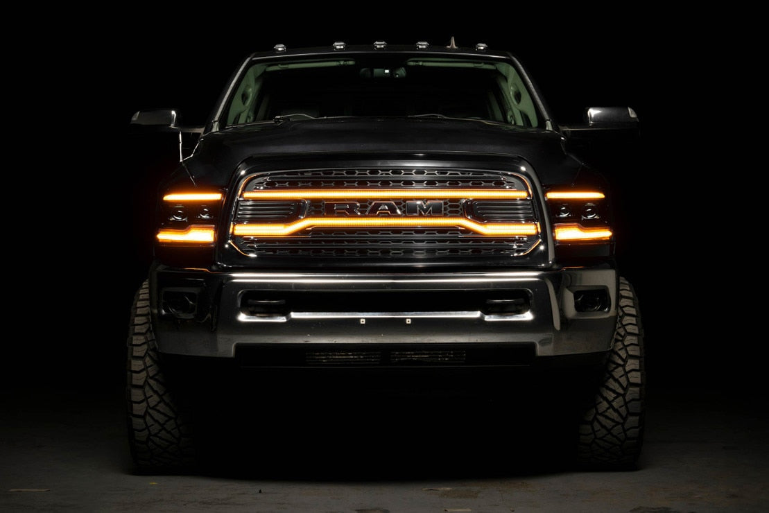 Calandre de feux de route à LED XBG pour Dodge Ram HD (13-18) (chromée)