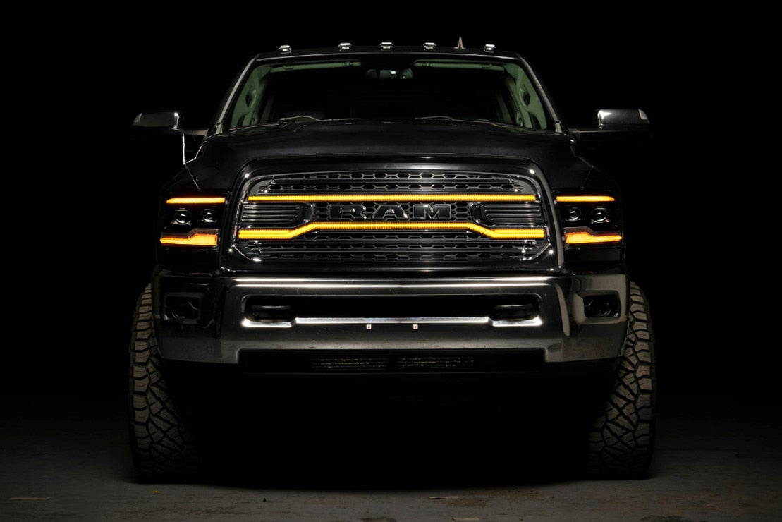Calandre de feux de route à LED XBG pour Dodge Ram HD (13-18) (chromée)