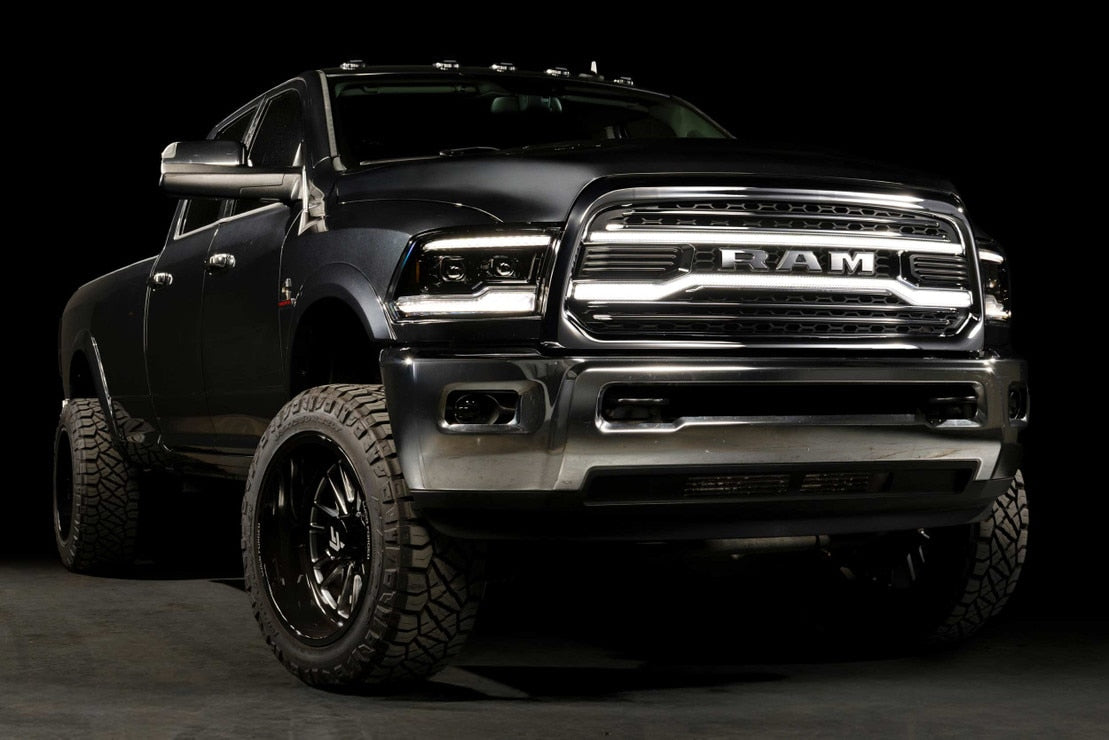 Calandre de feux de route à LED XBG pour Dodge Ram HD (13-18) (chromée)