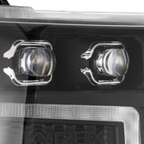 Phares projecteurs à LED noirs pour Chevrolet Silverado 1500 série NOVA 16-18