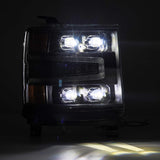 Phares projecteurs à LED noirs pour Chevrolet Silverado 1500 série NOVA 16-18