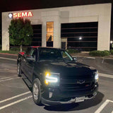 Phares projecteurs à LED noirs pour Chevrolet Silverado 1500 série NOVA 16-18