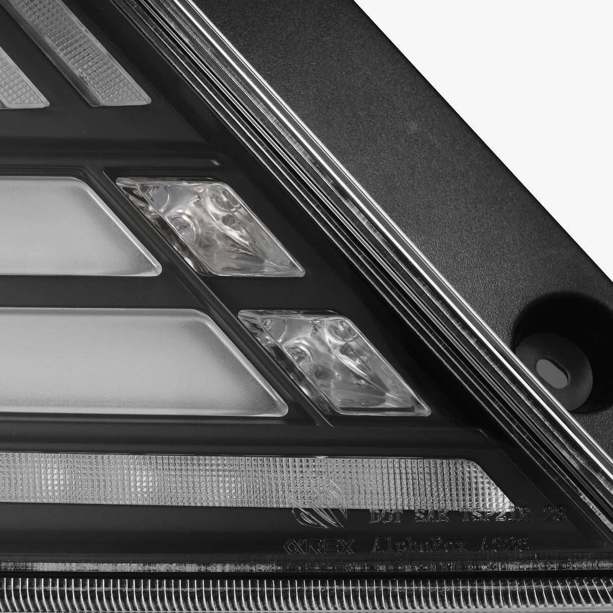 Feux arrière à LED prismatiques noirs pour Honda Civic Hatchback série NOVA 16-21