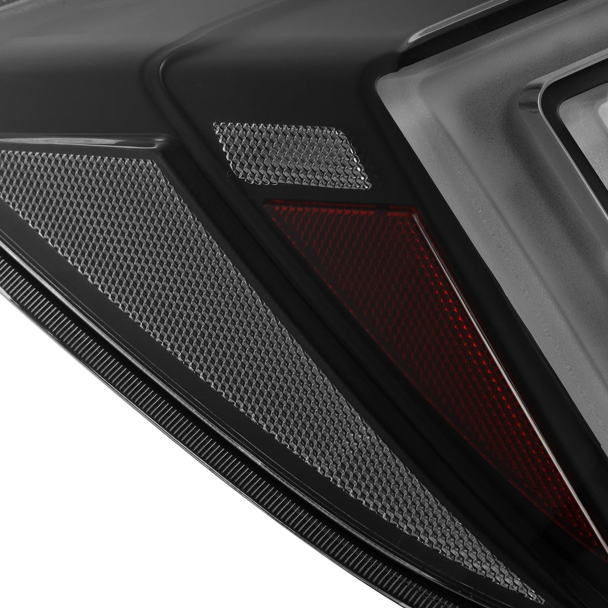 Feux arrière à LED prismatiques noirs pour Honda Civic Hatchback série NOVA 16-21