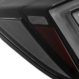 Feux arrière à LED prismatiques noirs pour Honda Civic Hatchback série NOVA 16-21