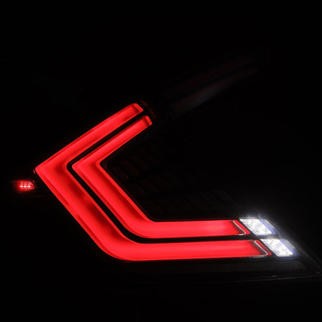 16-21 Honda Civic Hatchback NOVA-Series Prismatic LED Tail Lights Black Smoke