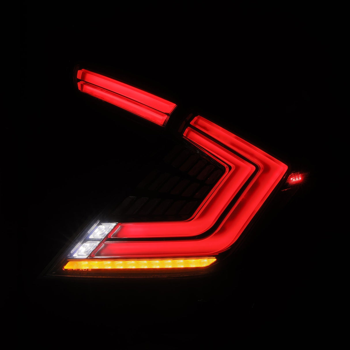 Feux arrière à LED prismatiques Honda Civic Hatchback NOVA-Series 16-21, fumés transparents