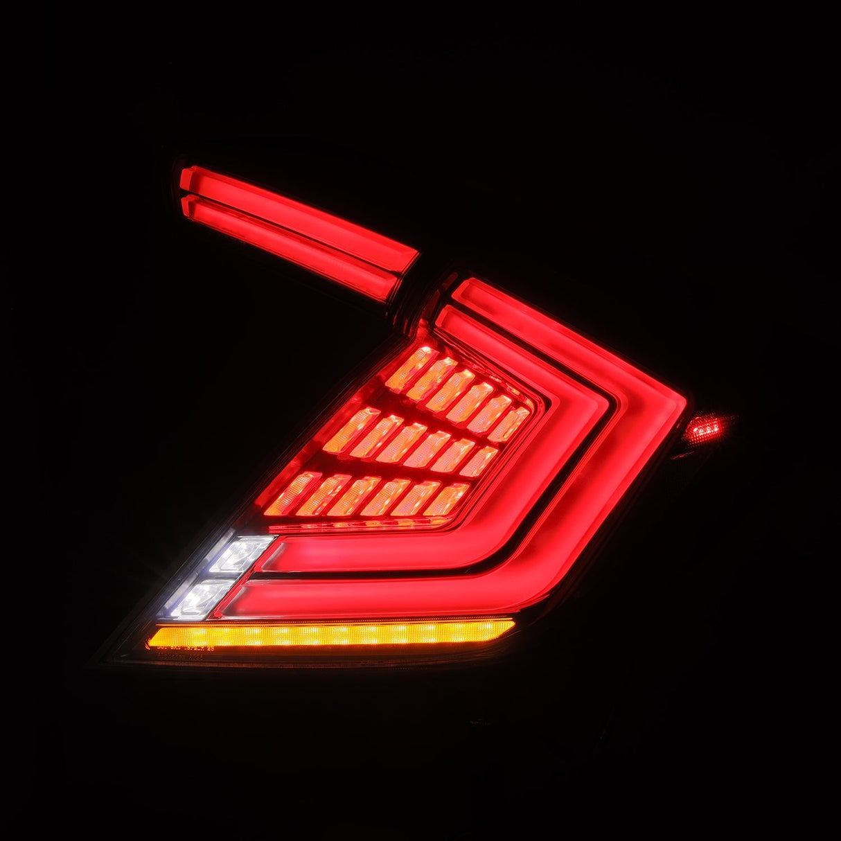Feux arrière à LED prismatiques Honda Civic Hatchback NOVA-Series 16-21, fumés transparents