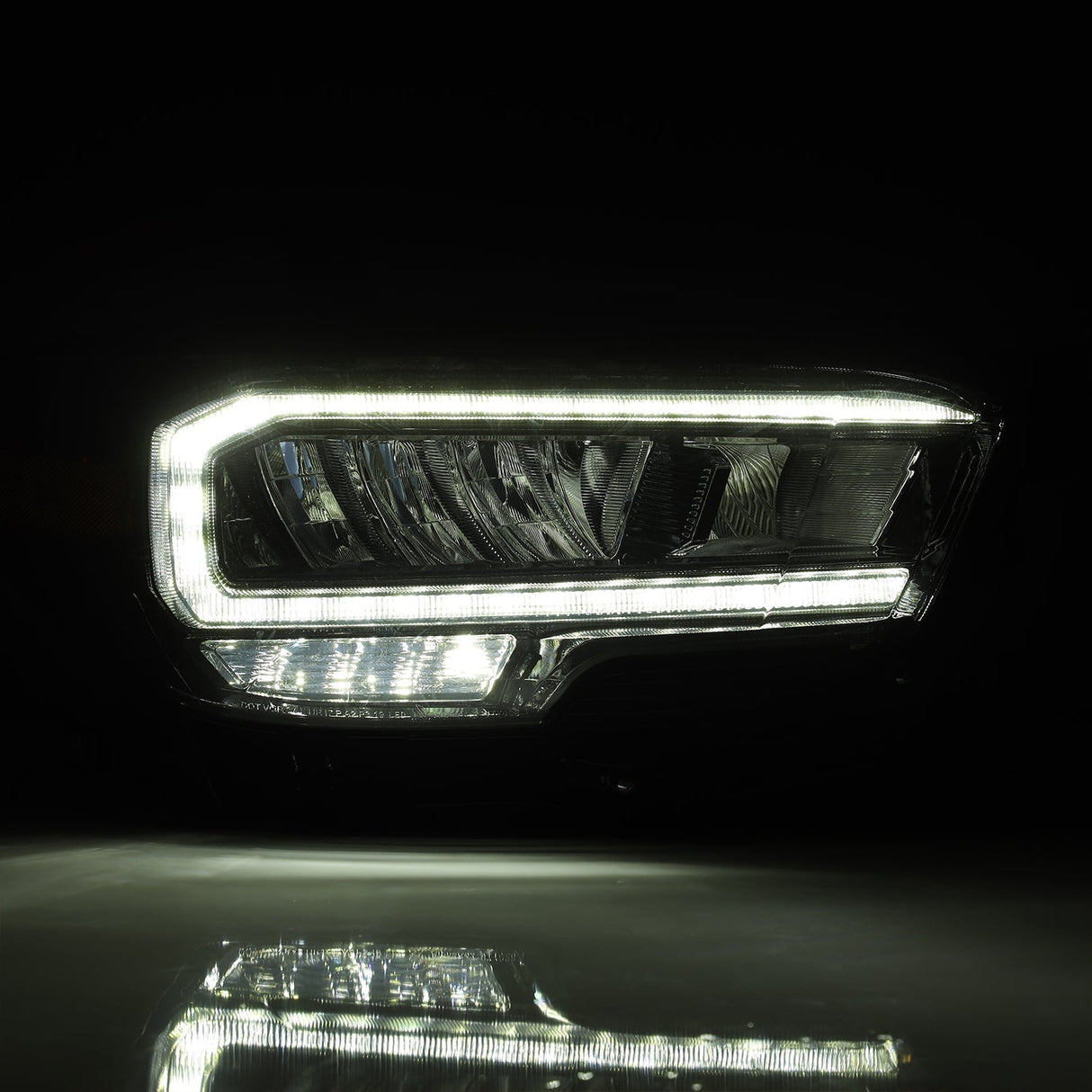 Phares à LED cristal noirs pour Toyota Tacoma série LUXX 16-23