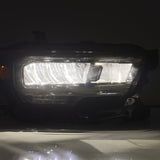 Phares à LED cristal noirs pour Toyota Tacoma série LUXX 16-23
