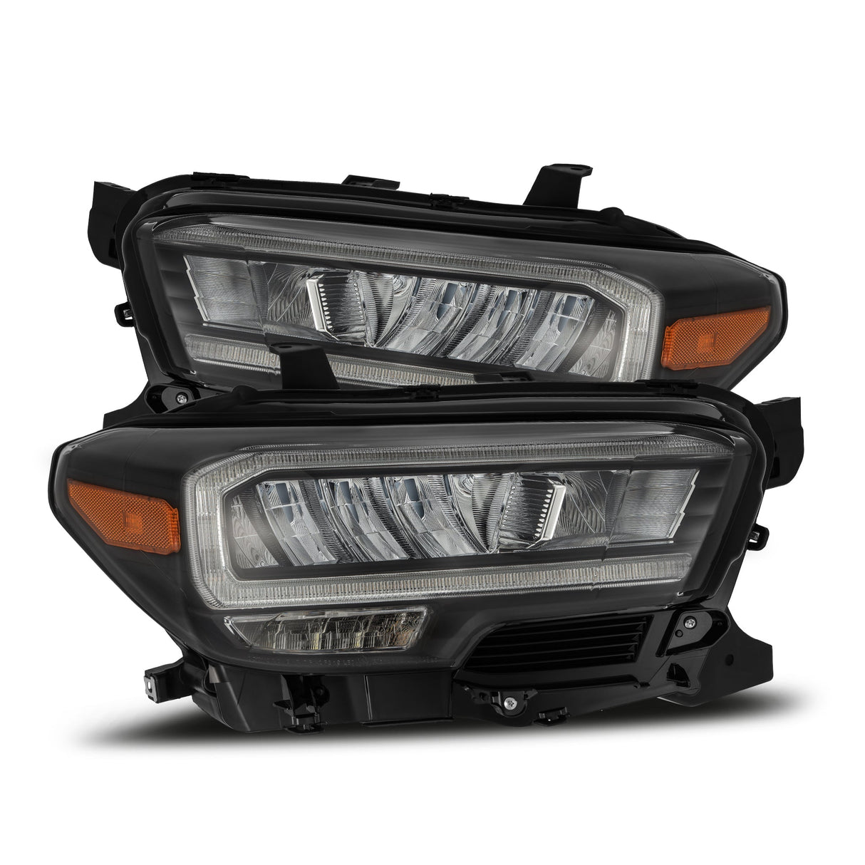 Phares à LED cristal noirs pour Toyota Tacoma série LUXX 16-23