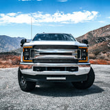 17-19 Ford Super Duty MKII LUXX-Series LED Projector Headlights Chrome