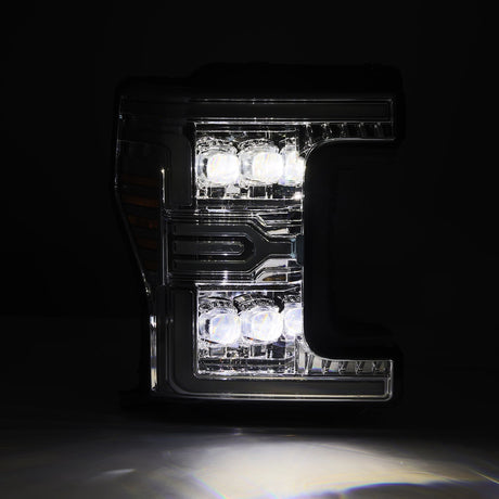 17-19 Ford Super Duty MKII NOVA-Series LED Projector Headlights Chrome
