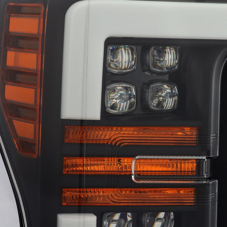 17-19 Ford Super Duty NOVA-Series LED Projector Headlights Black