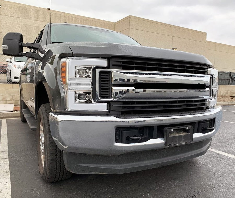 17-19 Ford Super Duty PRO-Series Halogen Projector Headlights Chrome