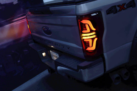 17-19 Ford Super Duty PRO-Series LED Tail Lights Jet Black
