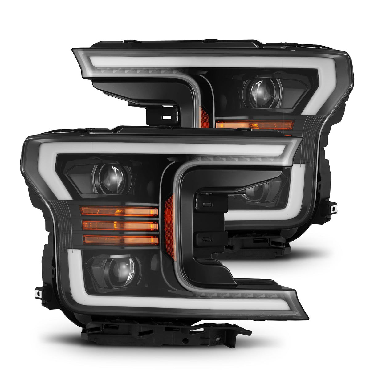 18-20 Ford F150 LUXX-Series LED Projector Headlights Jet Black