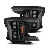 Phares projecteurs à LED série NOVA pour Ford F150 (modèle MK II, 14e génération) 18-20 Alpha-Black