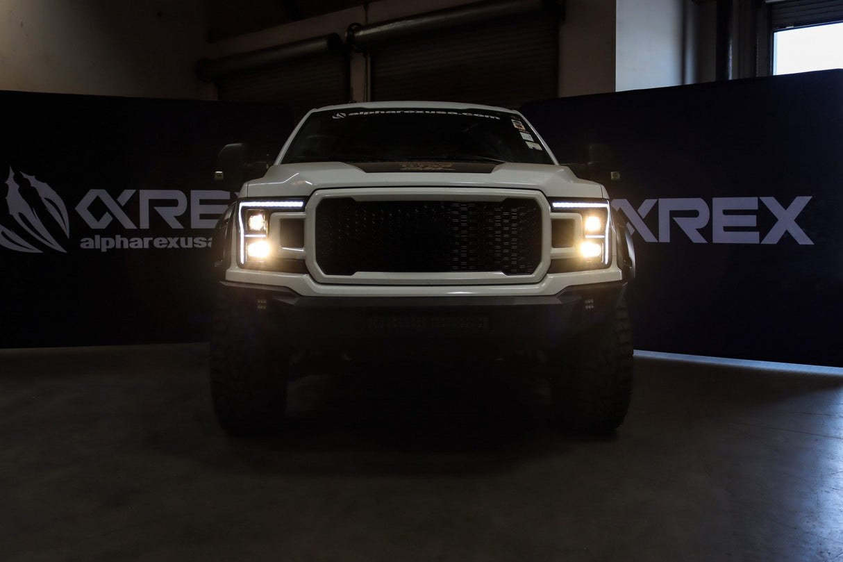 Phares halogènes projecteurs série PRO pour Ford F150 (MK II, 14e génération) 18-20 Alpha-Black
