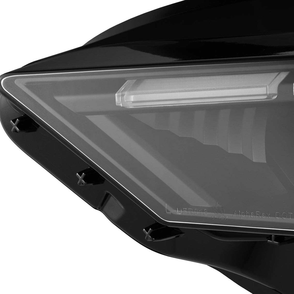 Phares projecteurs à LED noirs pour Ford Mustang MK II série NOVA 18-23