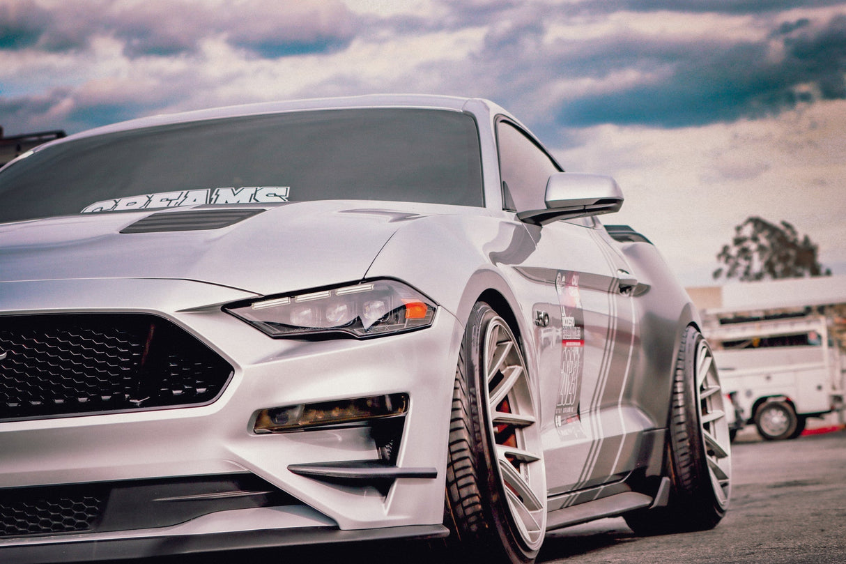 Phares projecteurs à LED noirs pour Ford Mustang MK II série NOVA 18-23