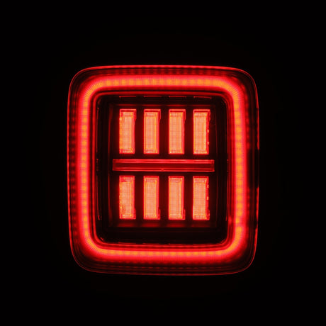 18-25 Jeep Wrangler JL NOVA-Series Prismatic LED Tail Lights Black-Red
