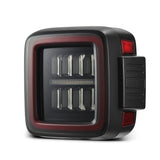 Feux arrière à LED prismatiques pour Jeep Wrangler JL NOVA-Series 18-25, noir et rouge