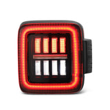 Feux arrière à LED prismatiques pour Jeep Wrangler JL NOVA-Series 18-25, noir et rouge