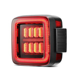 Feux arrière à LED prismatiques pour Jeep Wrangler JL NOVA-Series 18-25, noir et rouge