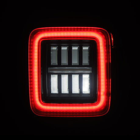 18-25 Jeep Wrangler JL NOVA-Series Prismatic LED Tail Lights Black-Red