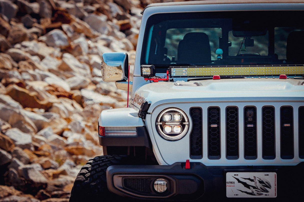 18-25 Jeep Wrangler JL/Gladiator JT NOVA-Series LED Projector Headlights Alpha-black