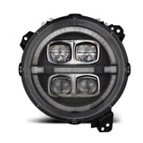 18-25 Jeep Wrangler JL/Gladiator JT NOVA-Series LED Projector Headlights Black