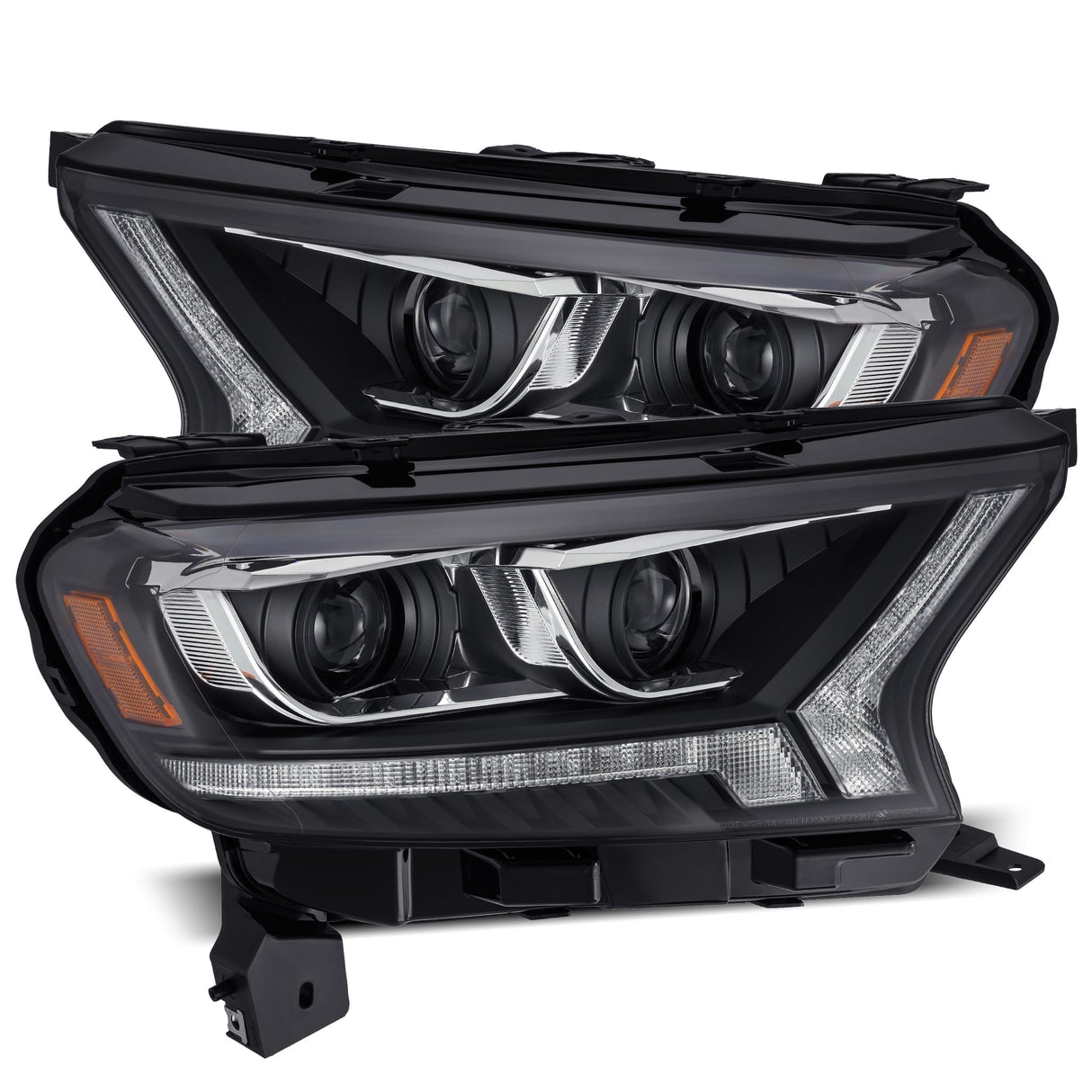 Phares halogènes projecteurs noirs pour Ford Ranger série PRO 19-23