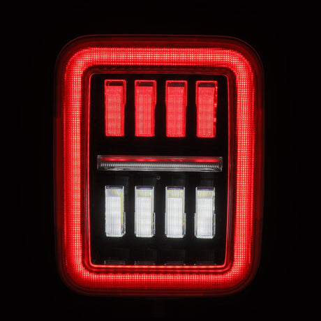 19-25 Jeep Gladiator JT NOVA-Series Prismatic LED Tail Lights Black-Red