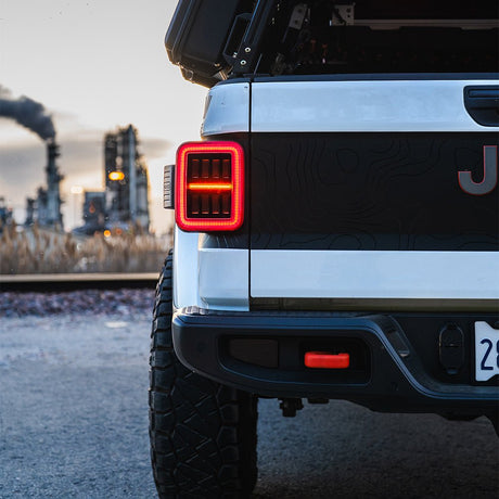 19-25 Jeep Gladiator JT NOVA-Series Prismatic LED Tail Lights Black-Red
