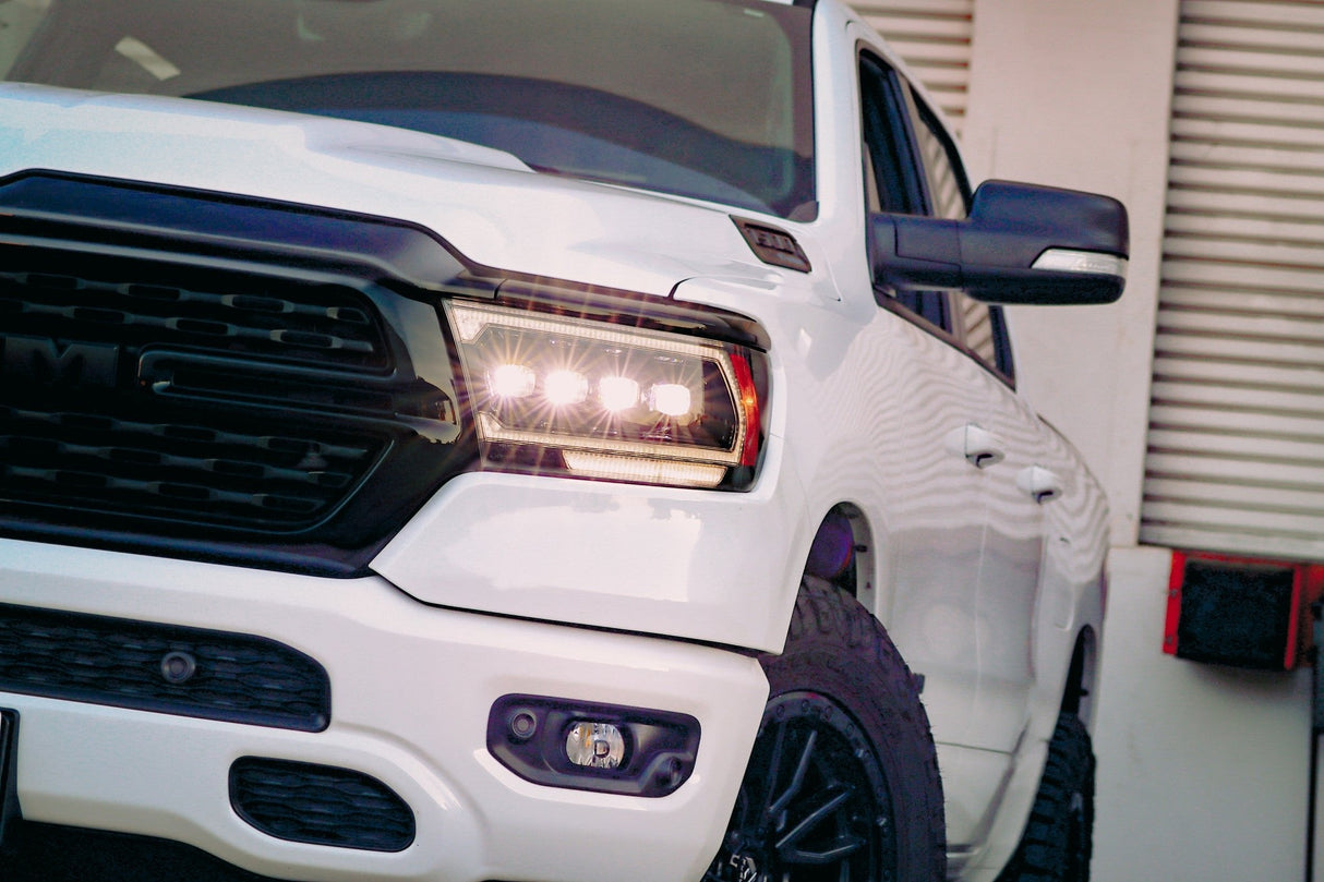 19-24 Ram 1500 (MK II 2500 Style) NOVA-Series LED Projector Headlights Alpha-Black