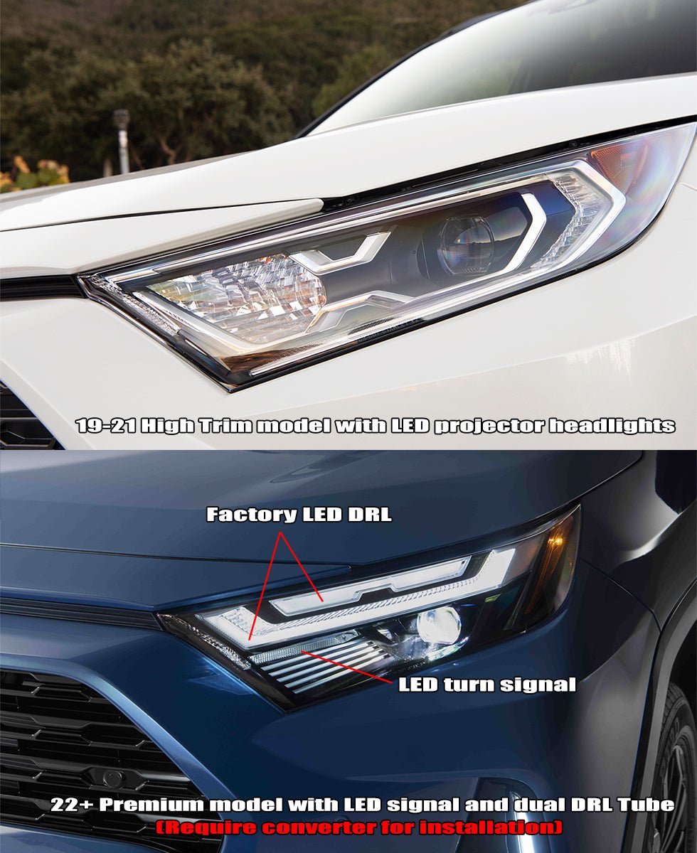 19-25 Toyota RAV4 (High Trim) NOVA-Series LED Projector Headlights Black