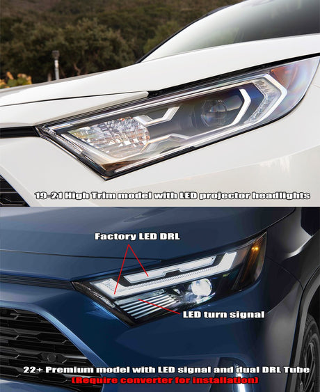 19-25 Toyota RAV4 (High Trim) NOVA-Series LED Projector Headlights Black