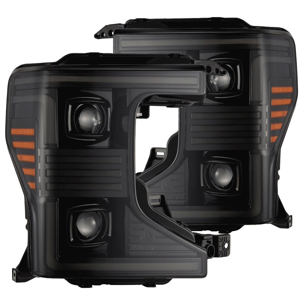 20-22 Ford Super Duty PRO-Series Halogen Projector Headlights Alpha-Black