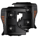 20-22 Ford Super Duty PRO-Series Halogen Projector Headlights Alpha-Black