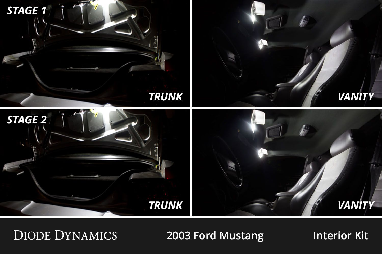 Kit de conversion LED intérieur pour Ford Mustang 1994-2004