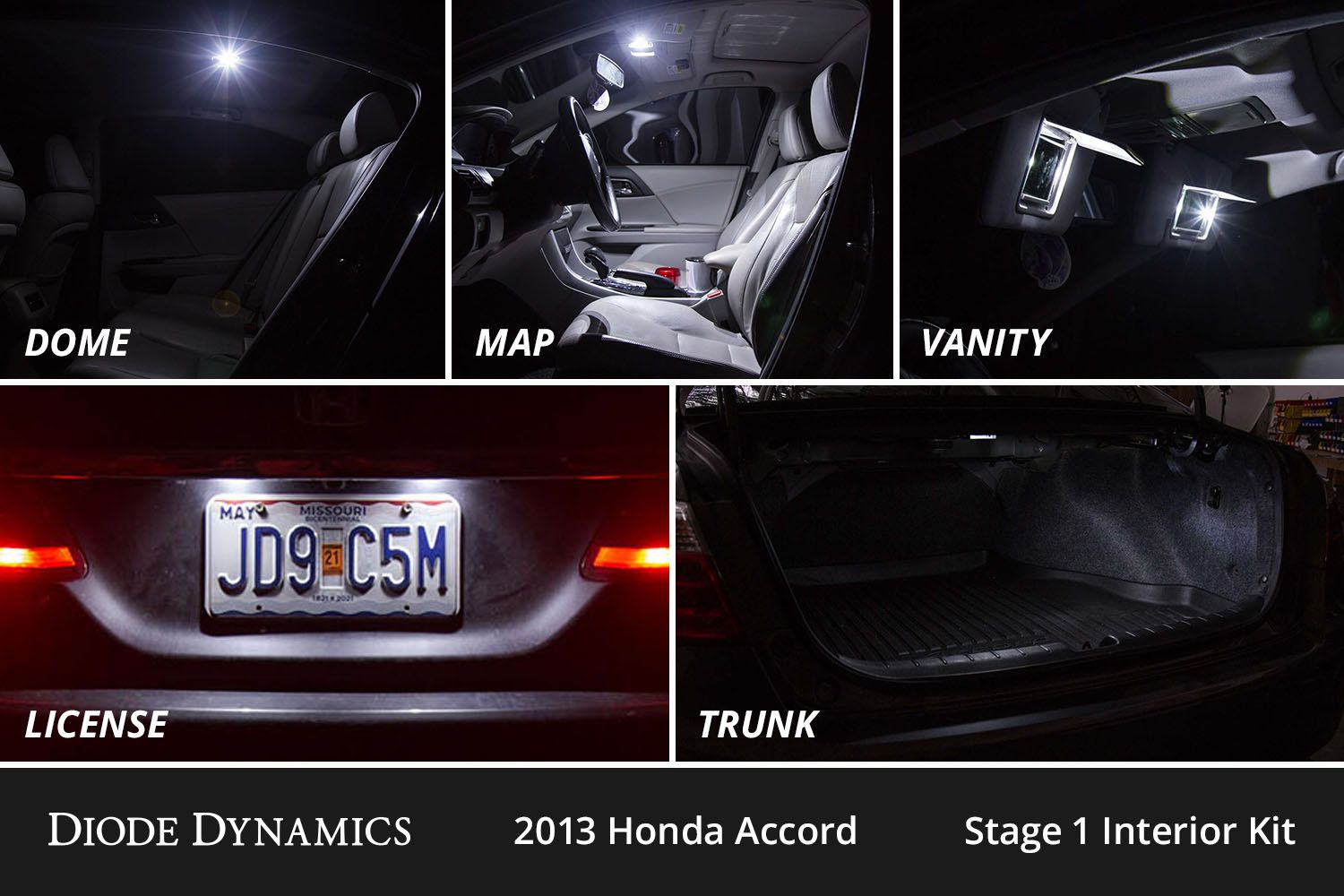 Kit de conversion LED intérieur pour Honda Accord 2013-2017