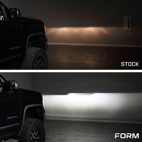 2014+ GMC Sierra 1500/2500/3500 LED Projector Headlights, Amber DRL (pair)