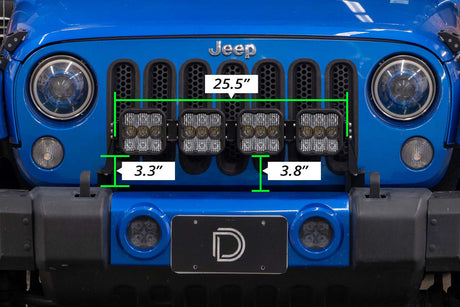 Stage Series Grille Bracket Kit for 2007-2018 Jeep JK Wrangler