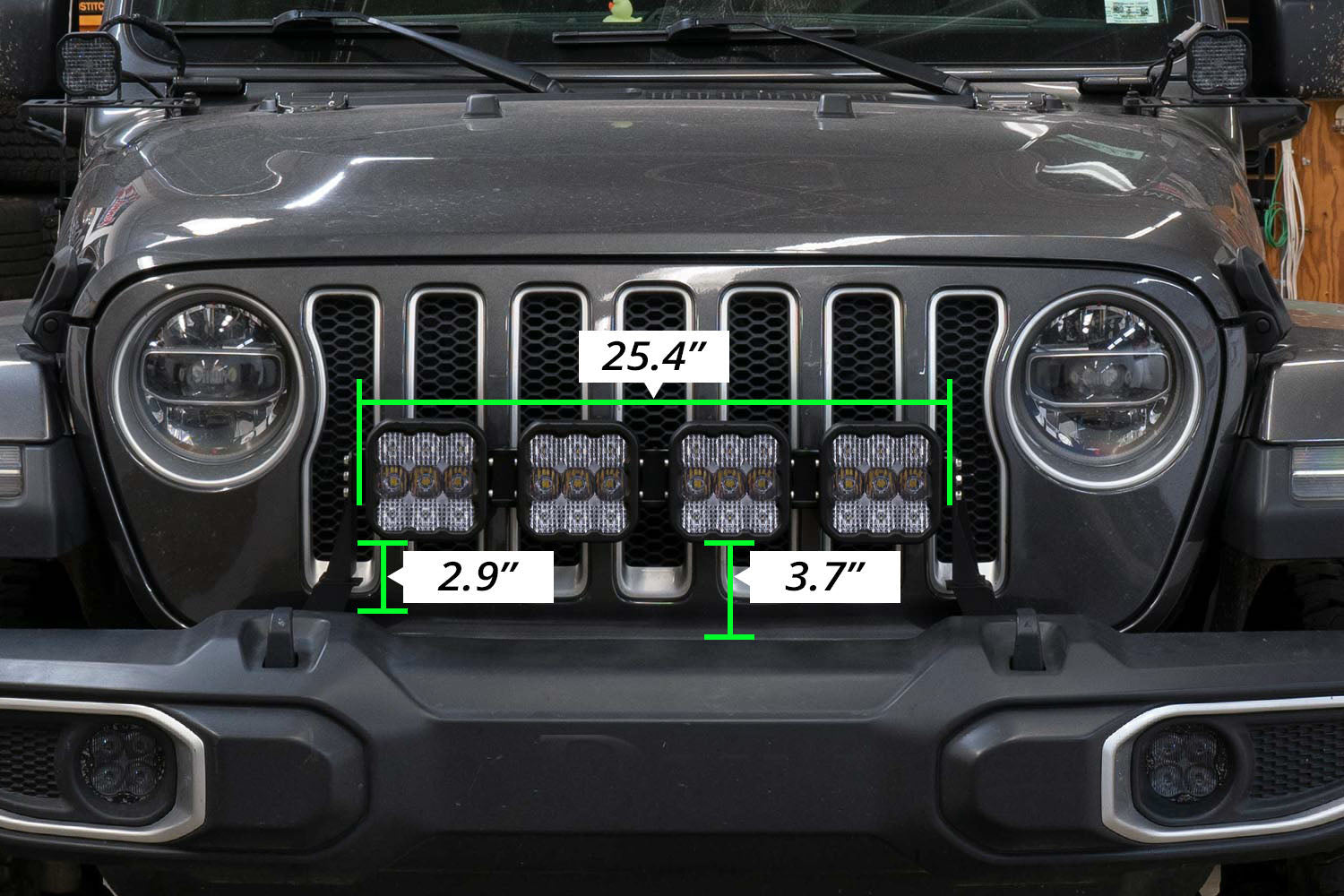 Stage Series Grille Bracket Kit for 2020-2026 Jeep Gladiator