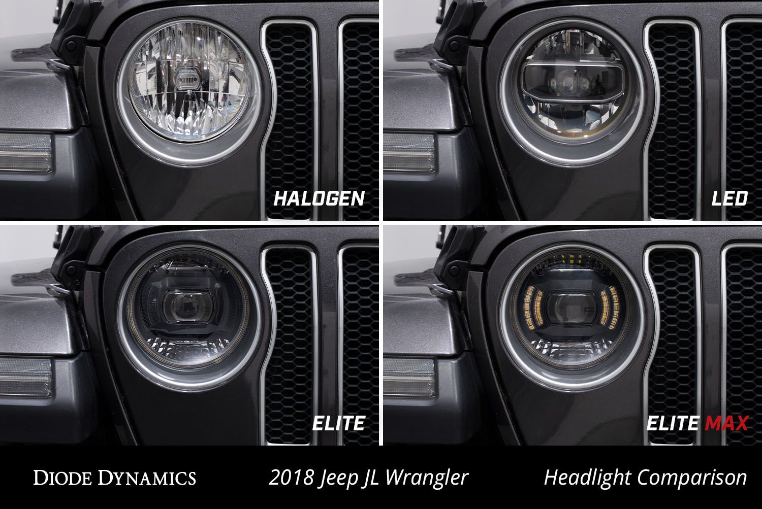 Phares LED Elite pour Jeep JL/JT Wrangler 2018-2023