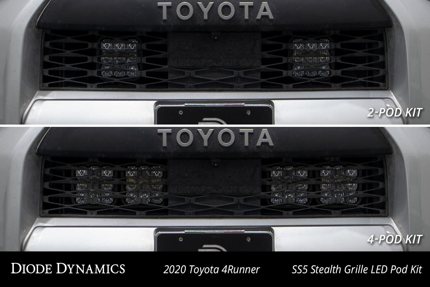 SS5 Stealth Grille LED Pod Kit for 2014-2024 Toyota 4Runner