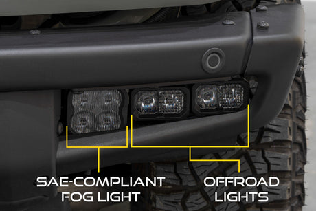 Fog Pocket Bracket Kit for 2021-2025 Ford Bronco (w/ Steel Bumper)