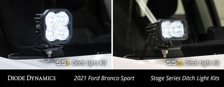 Stage Series Backlit Ditch Light Kit for 2021-2025 Ford Bronco Sport